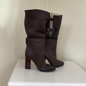 NEVER WORN OUT belle suede / leather / fur boots | size seven